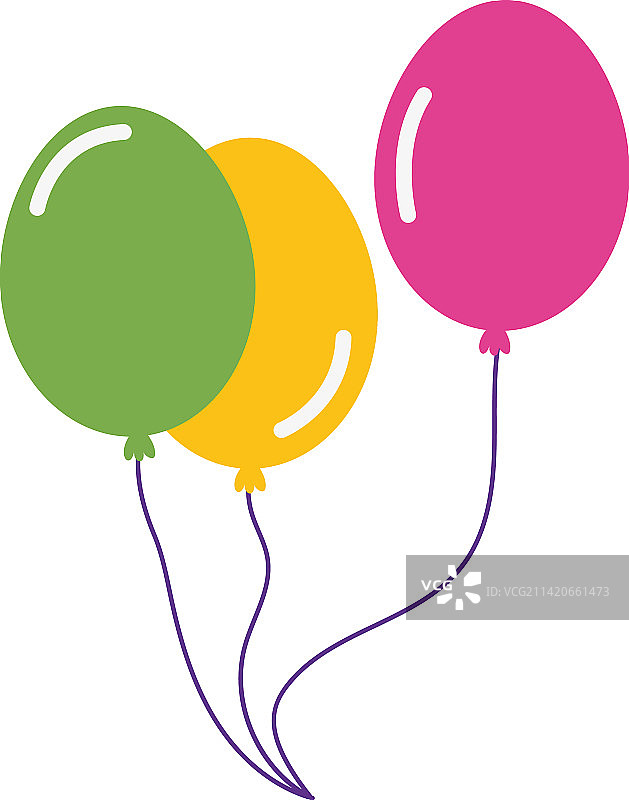 彩色气球图标图片素材