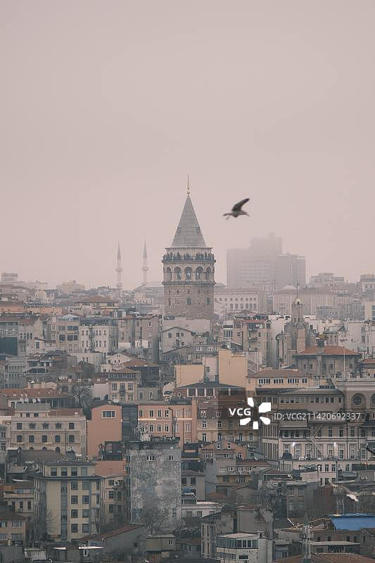 印度尼西亚城市建筑物鸟瞰图图片素材