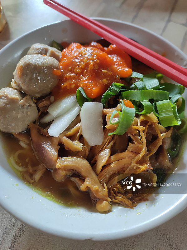 碗中食物的俯视角度，恩戈洛多诺，印度尼西亚图片素材