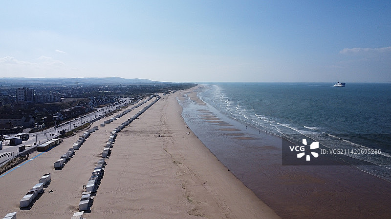 法国加莱海滩全景图片素材