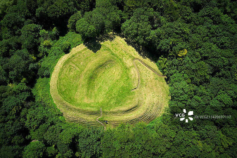 英国科尔雷恩农业田地航拍景观图片素材