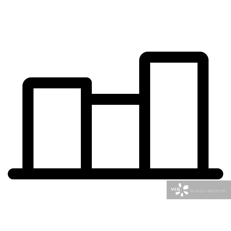 白色背景上的图表线条图标图片素材