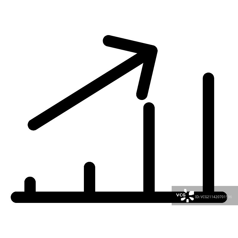 金融增长线性图标图片素材