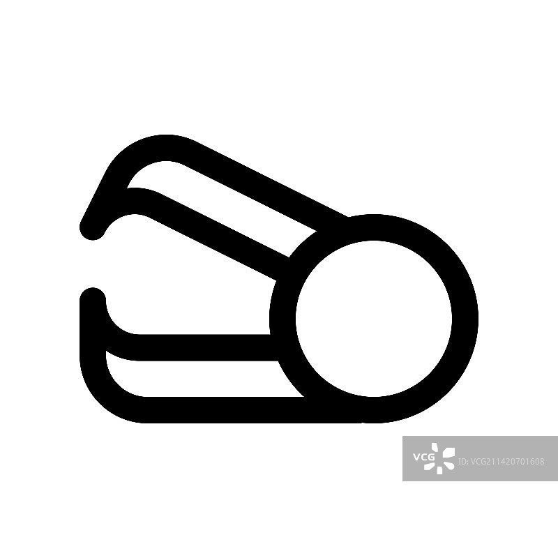 孤立在白色背景上的起钉器图标线条图片素材