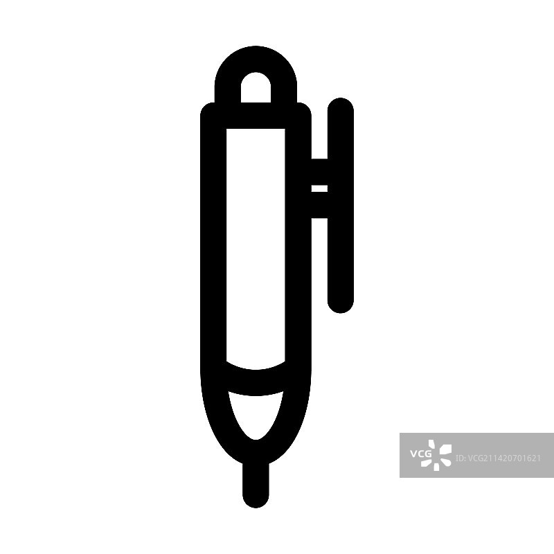 白色背景上的笔图标线条黑色图片素材
