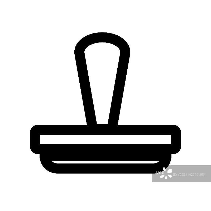白色背景上的印章线条图标图片素材