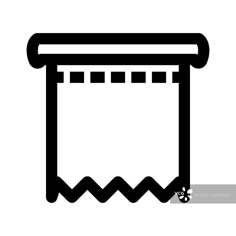 白色背景上的收据图标线图片素材