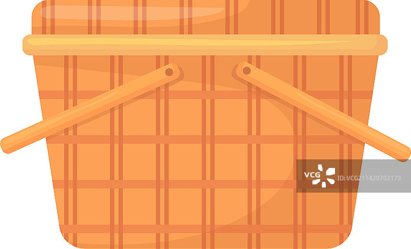 带双手柄的封闭篮子卡通装饰图片素材