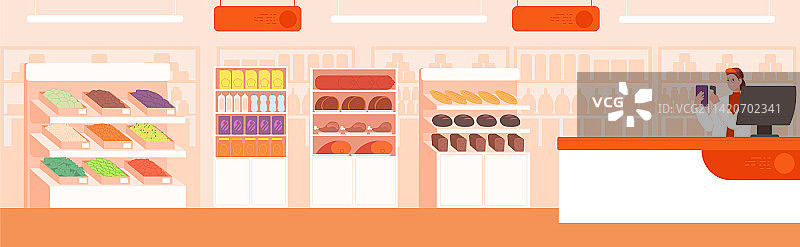 超市内部货架图片素材