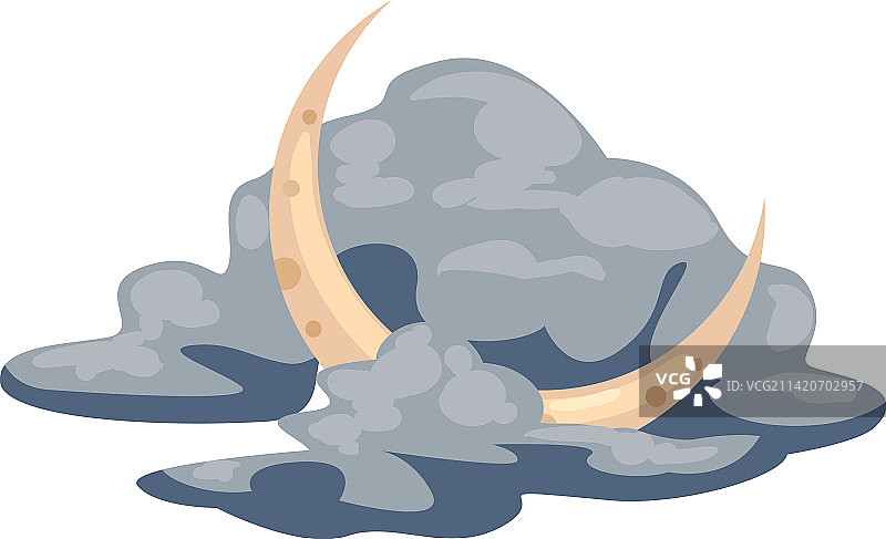 扁平风格新月设计图片素材