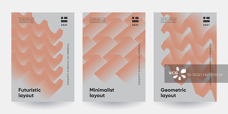 具有渐变形状的极简海报图片素材