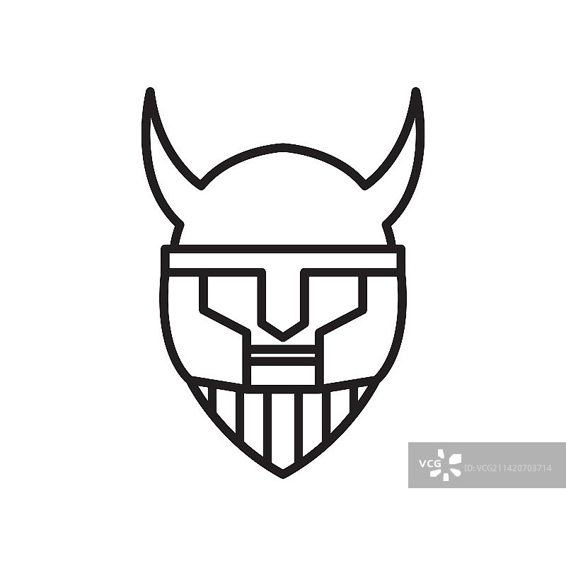 维京头盔图标标志图片素材