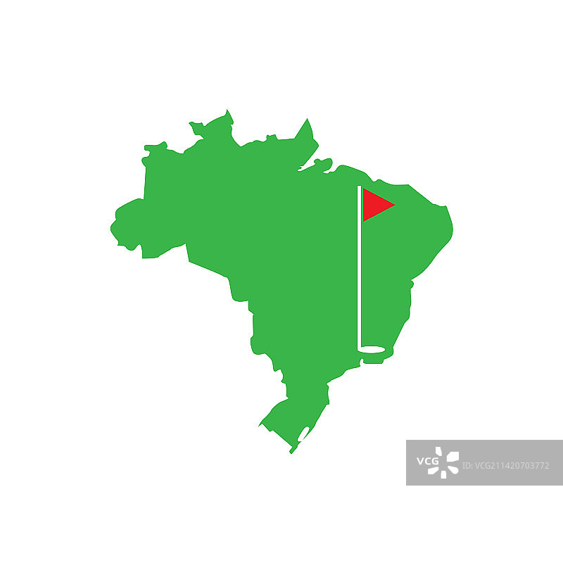 高尔夫地图旗帜图标LOGO图片素材