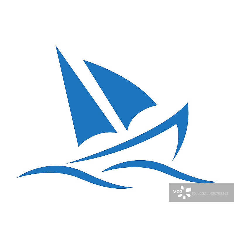 帆船海洋图标logo图片素材