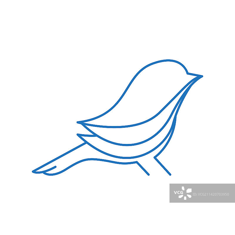 小鸟线条图标Logo图片素材