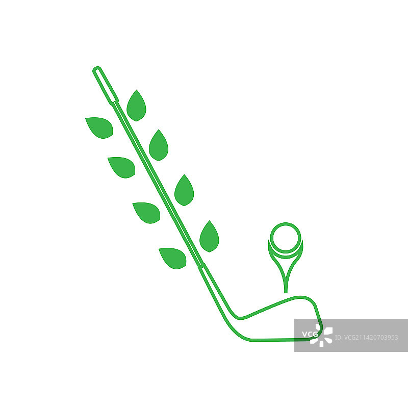 高尔夫自然图标Logo图片素材