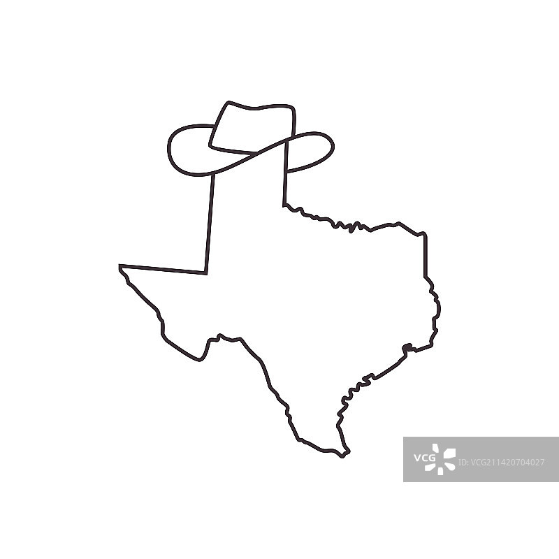 得克萨斯牛仔图标标志图片素材