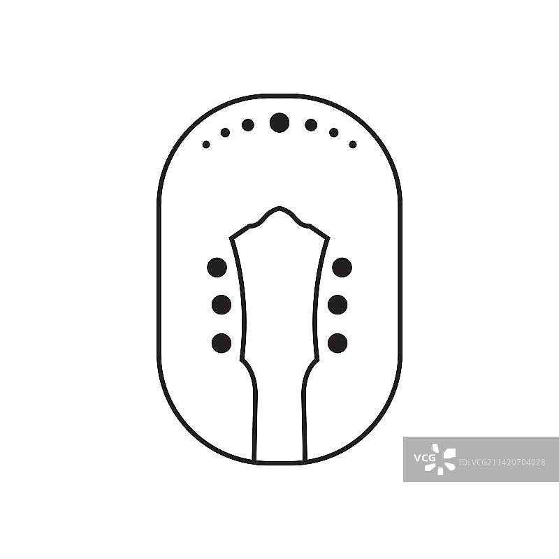 吉他线条徽章图标标志图片素材