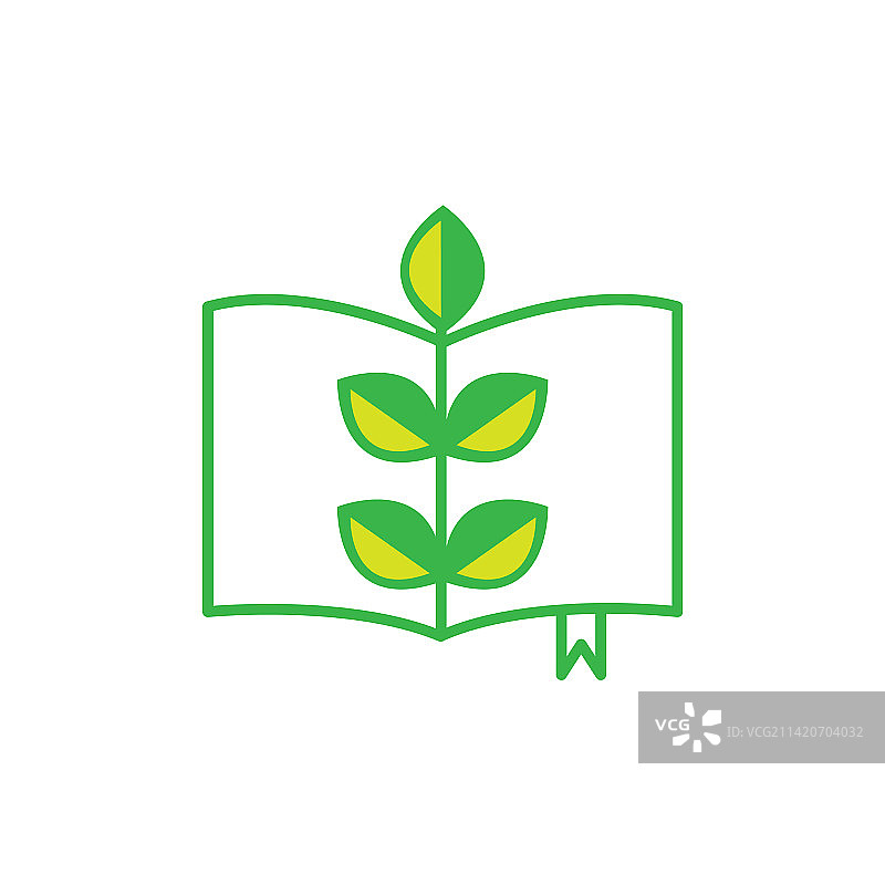 叶子书籍图标标志图片素材