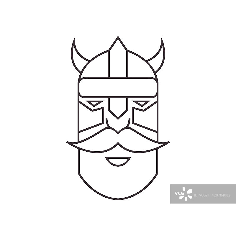 维京人头像标志图片素材