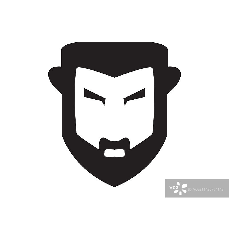 老人发型图标标志图片素材