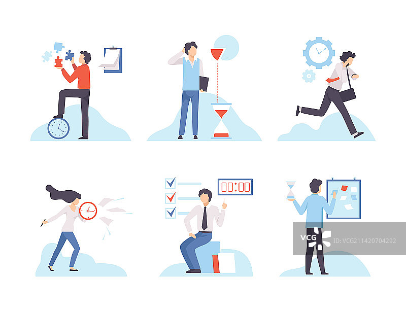 商务人士进行规划和日程安排图片素材