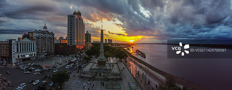 佳木斯沿江公园图片素材