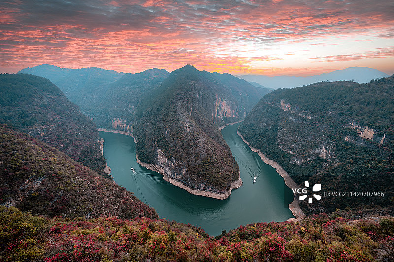 重庆巫山小三峡大宁河风光图片素材