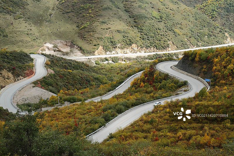 甘肃省的分水岭图片素材