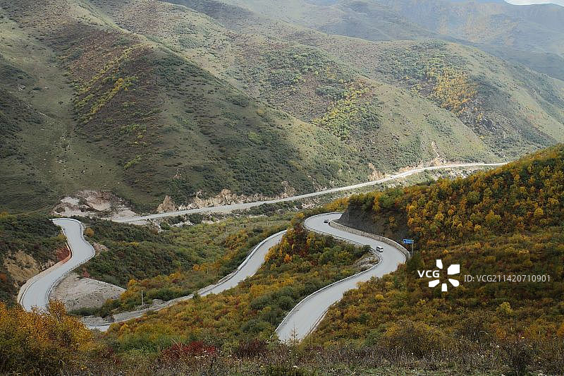 甘肃省的分水岭图片素材