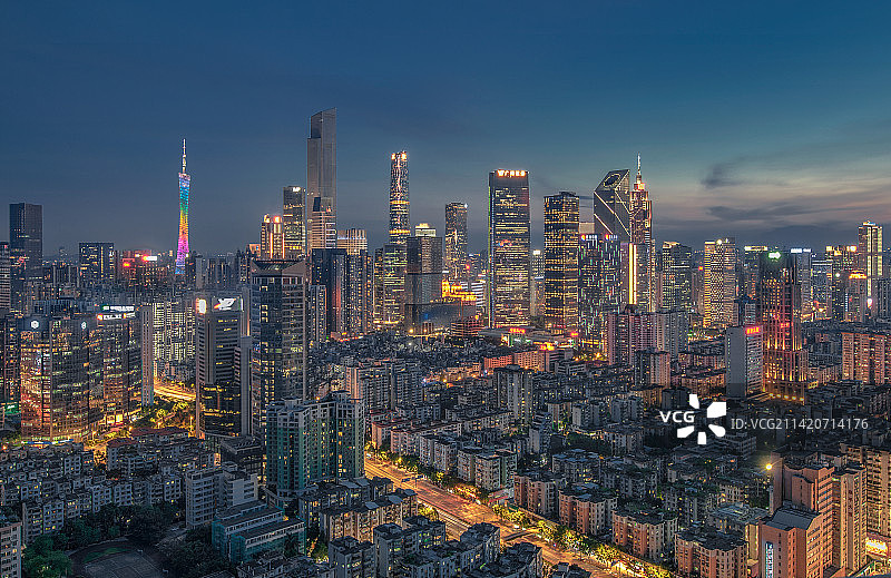 广州中轴线夜色图片素材