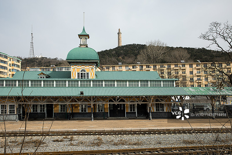 大连旅顺口南满铁路旅顺火车站图片素材