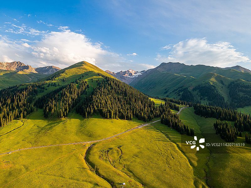 新疆伊犁那拉提空中草原图片素材