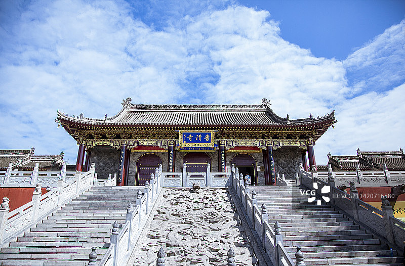 中国陕西西安佛教净土宗组庭寺院香积寺图片素材