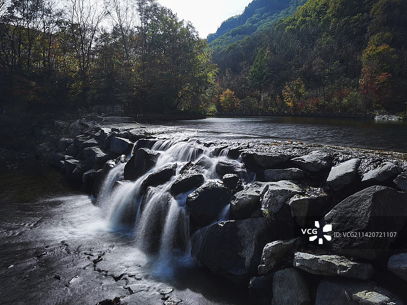 本溪大石湖秋色图片素材