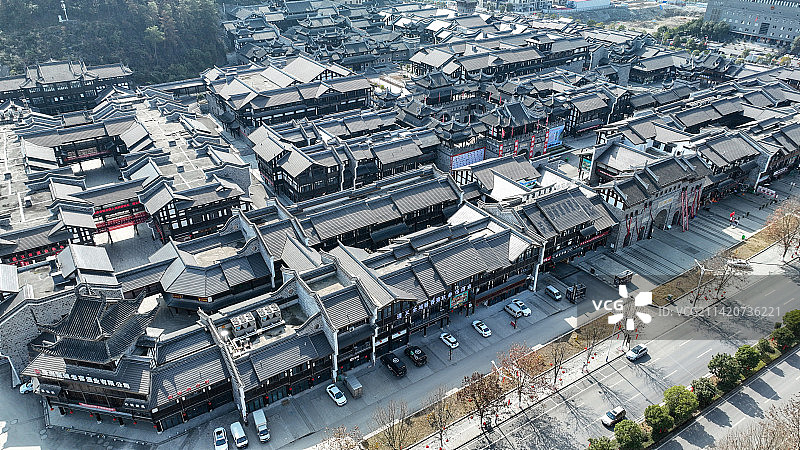 贵州省遵义市汇川区，“遵义古城”景区风光。图片素材