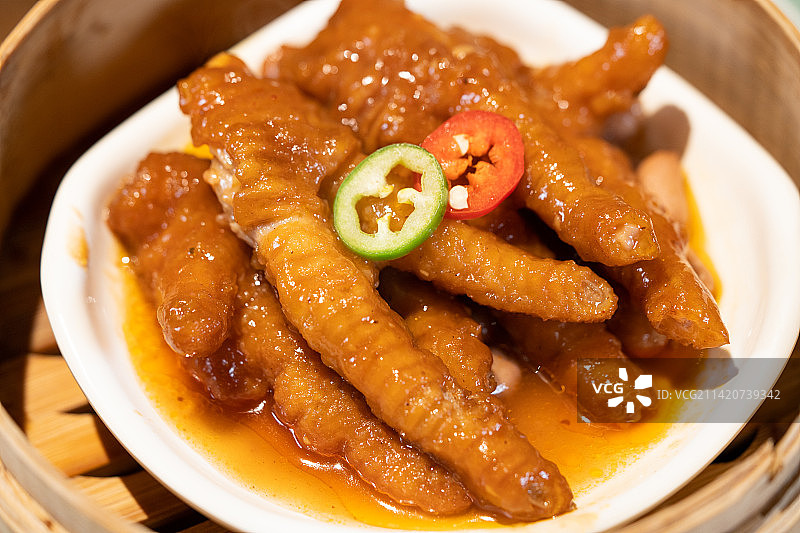 广东广州粤式早点豉汁酱香凤爪图片素材