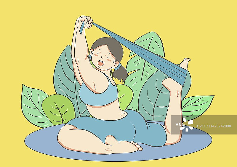 胖女孩爱运动图片素材