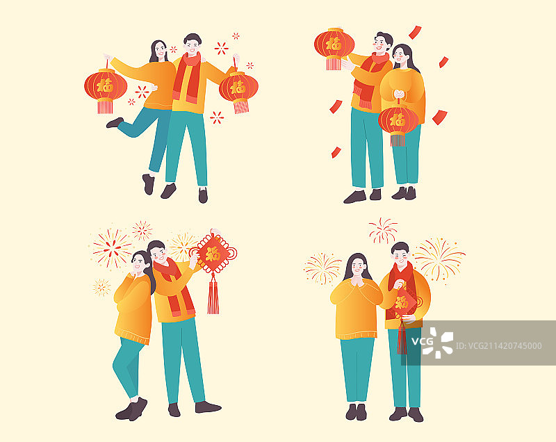 兴高采烈的男女图片素材