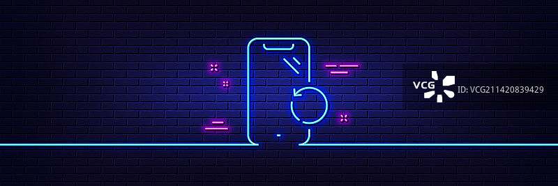 智能手机恢复线图标手机备份符号图片素材