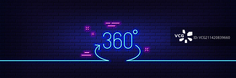 360度线条图标全旋转标志VR图片素材