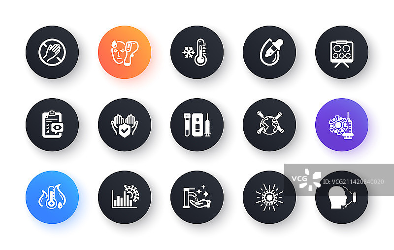 新型冠状病毒统计数据简约组合图片素材