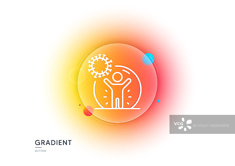 人们隔离冠状病毒保护线性图标图片素材