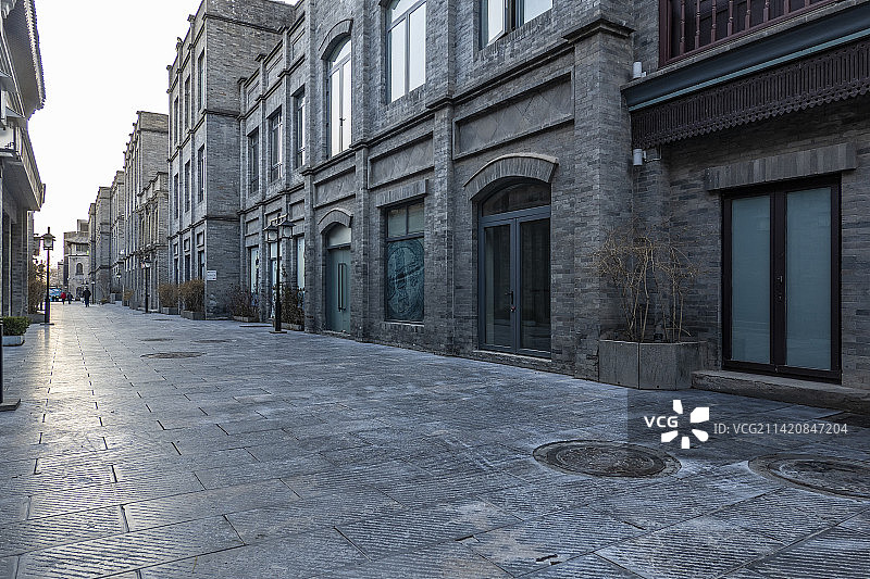 北京前门商业街路面广场图片素材