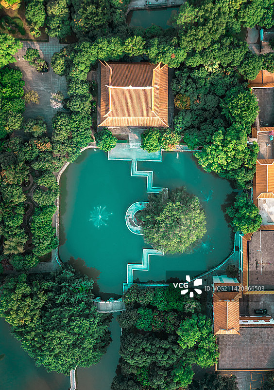 俯瞰福州西禅寺图片素材