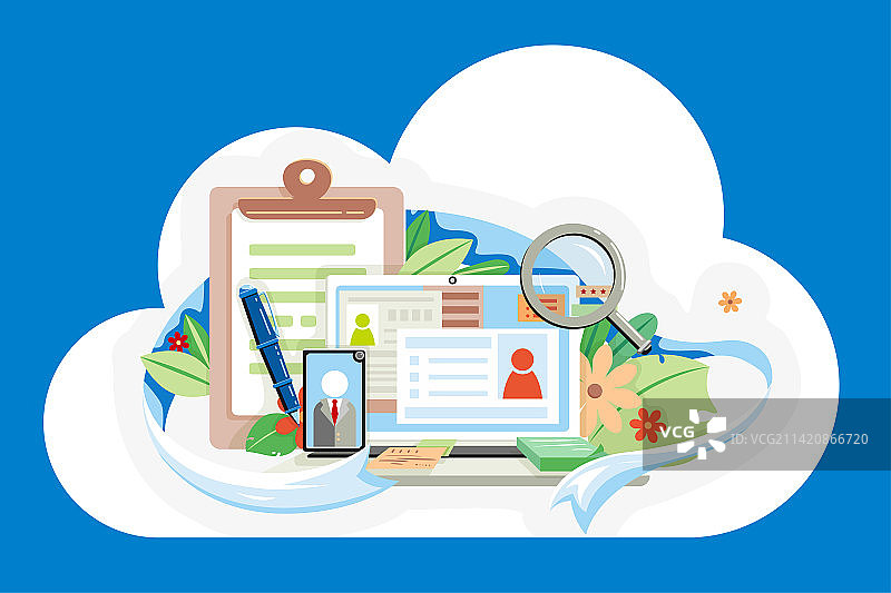 网络人才查找图片素材