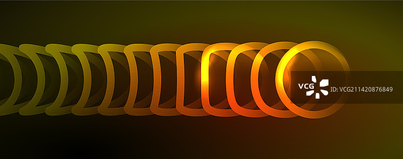 霓虹灯闪烁的圆圈抽象背景技术图片素材