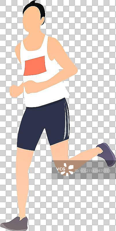 田径赛跑步的年轻人人物元素图片素材