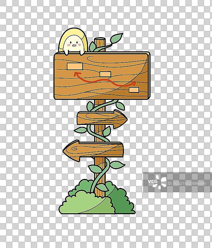 线条指路牌方向牌元素插画图片素材