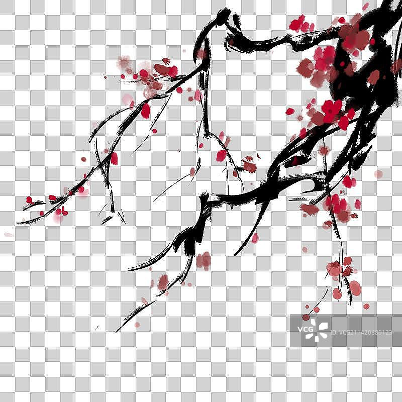 水墨梅花图片素材